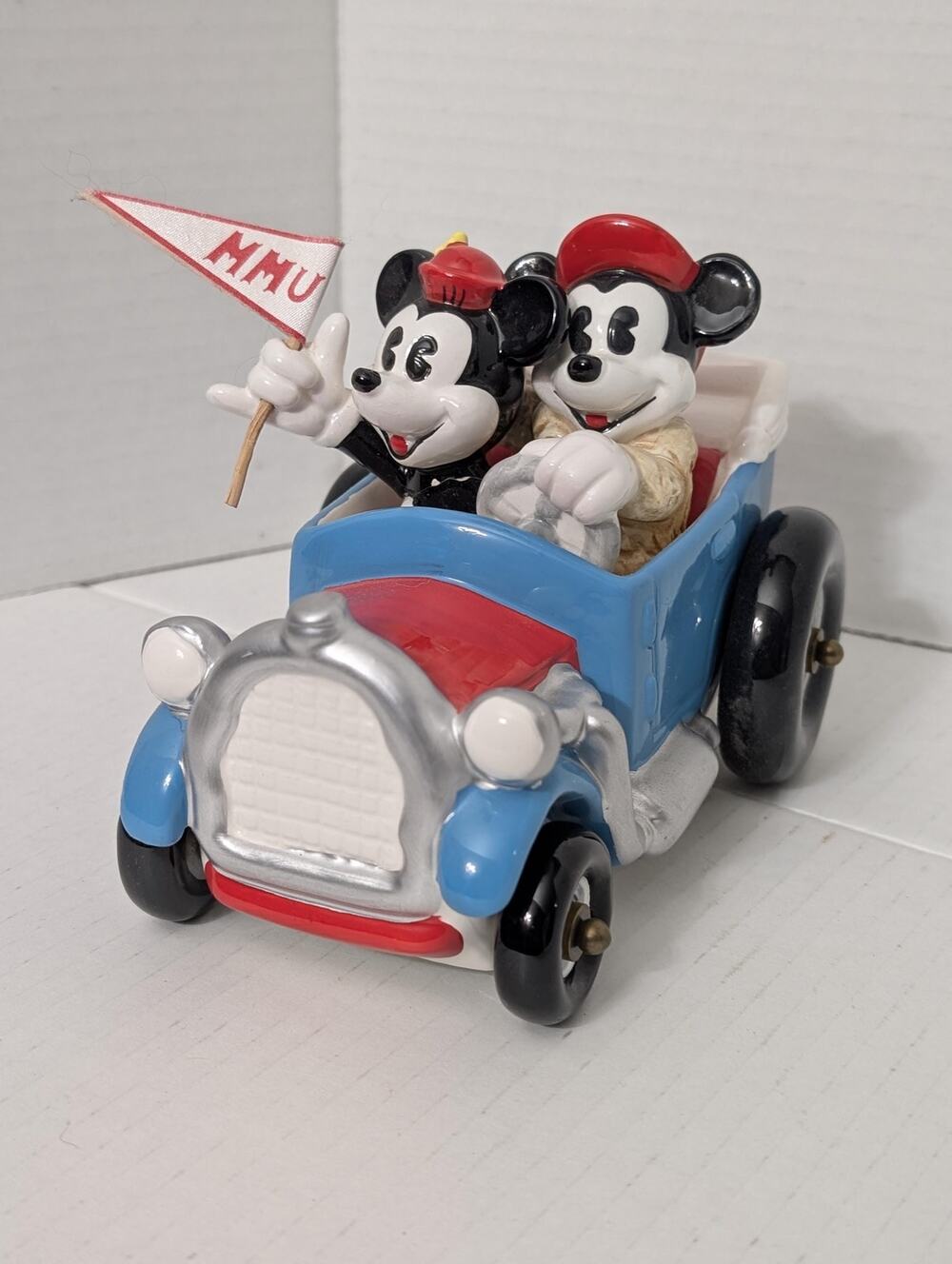 Vintage Schmid Mickey And Minnie Mouse MMU Car Music Box